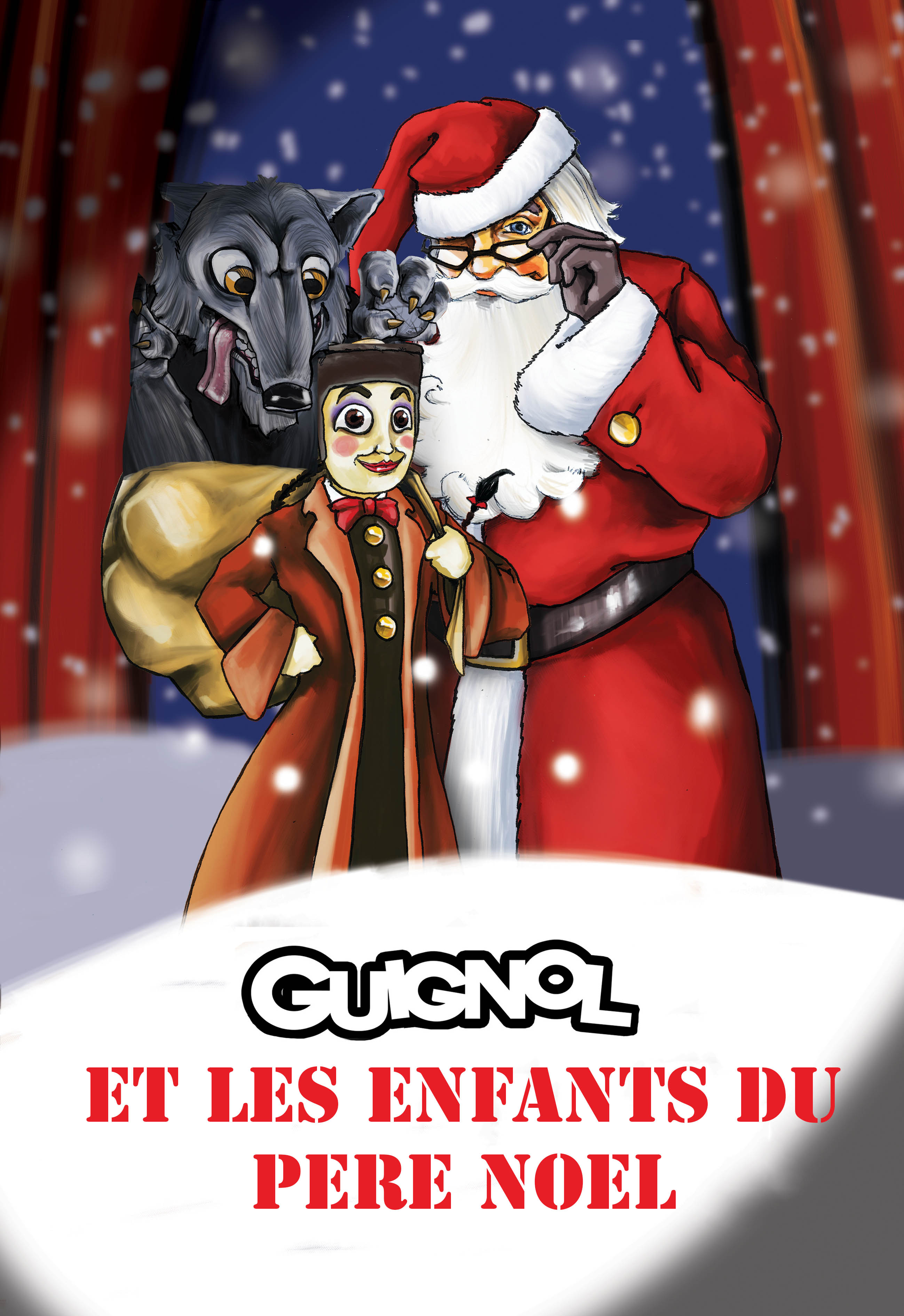 A La Recherche De Mon Père Noel Café théâtre Défonce de rire - Guignol et les enfants du Père Noël