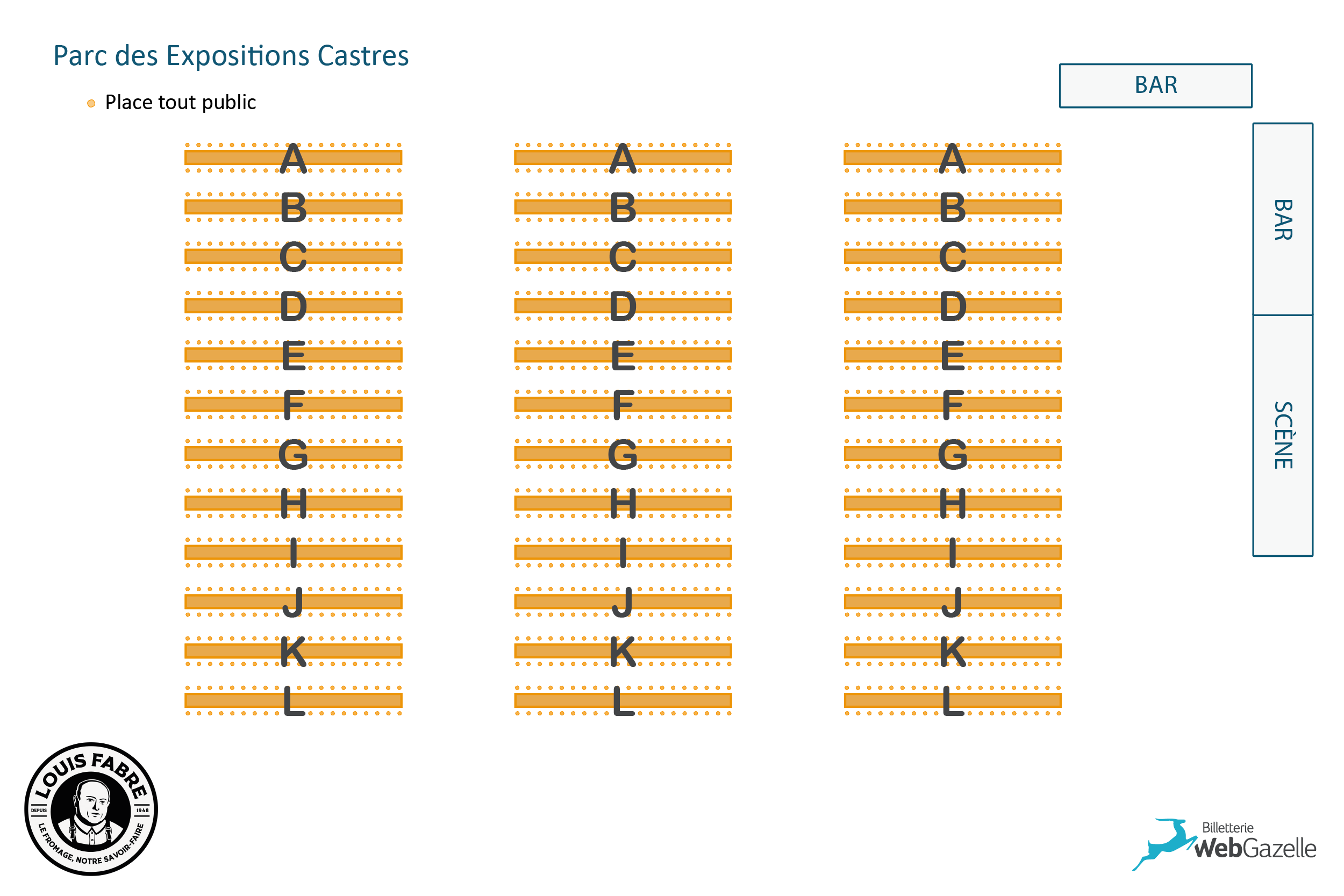 Plan de salle RACLETTE GÉANTE LAITERIE FABRE 2