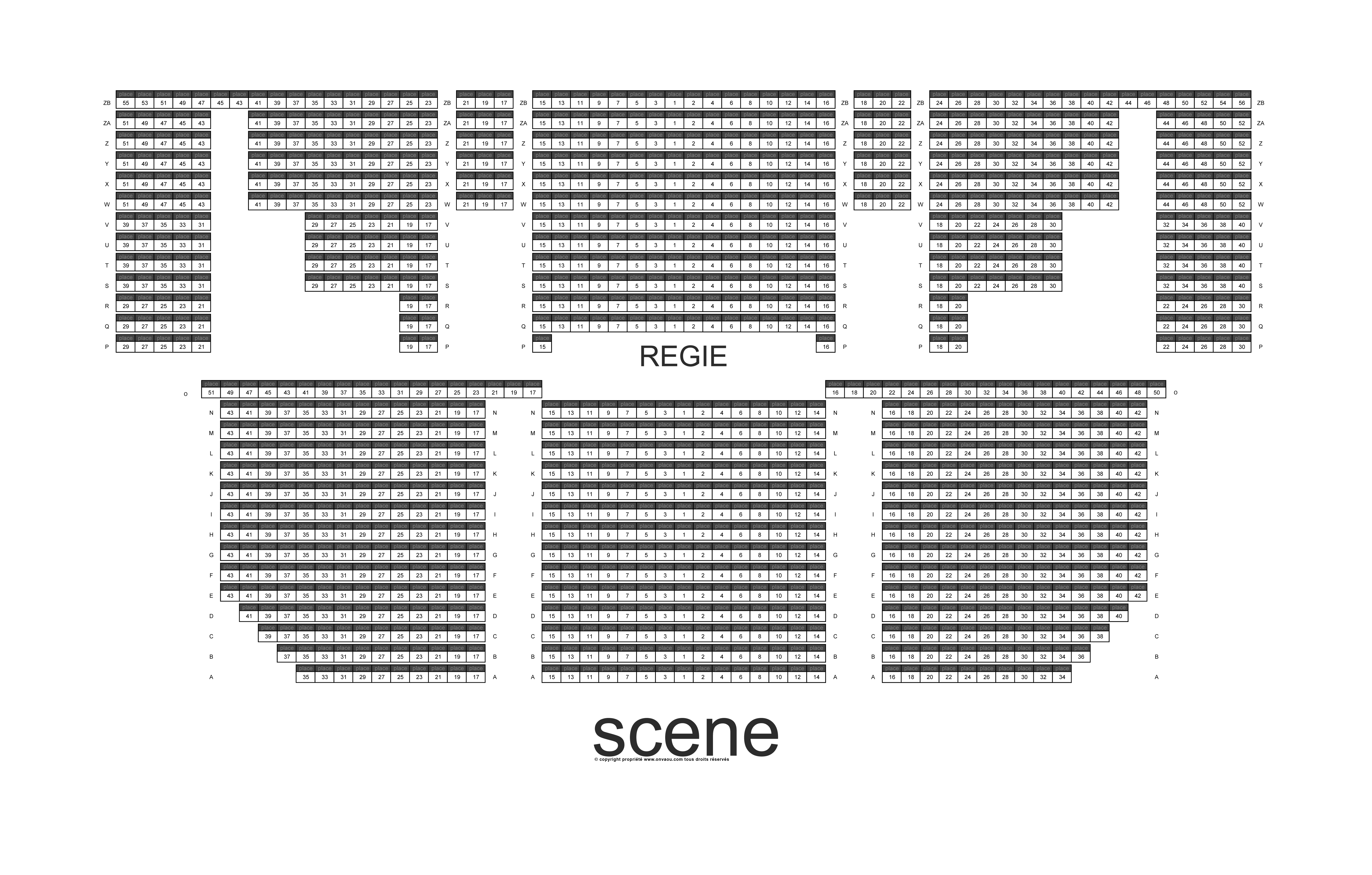 Plan de salle FRÉDÉRIC FRANÇOIS - BÉZIERS