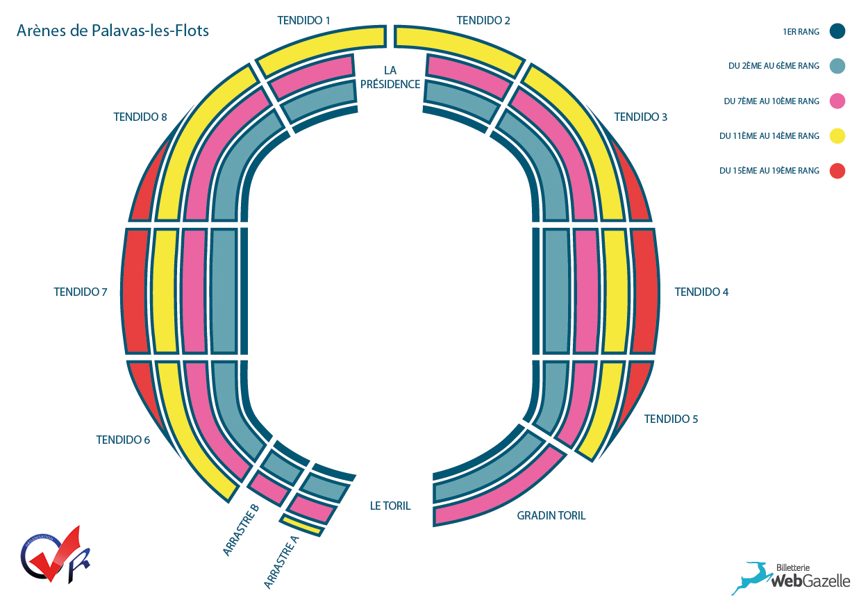 Plan de salle COURSE CAMARGUAISE - 27/09